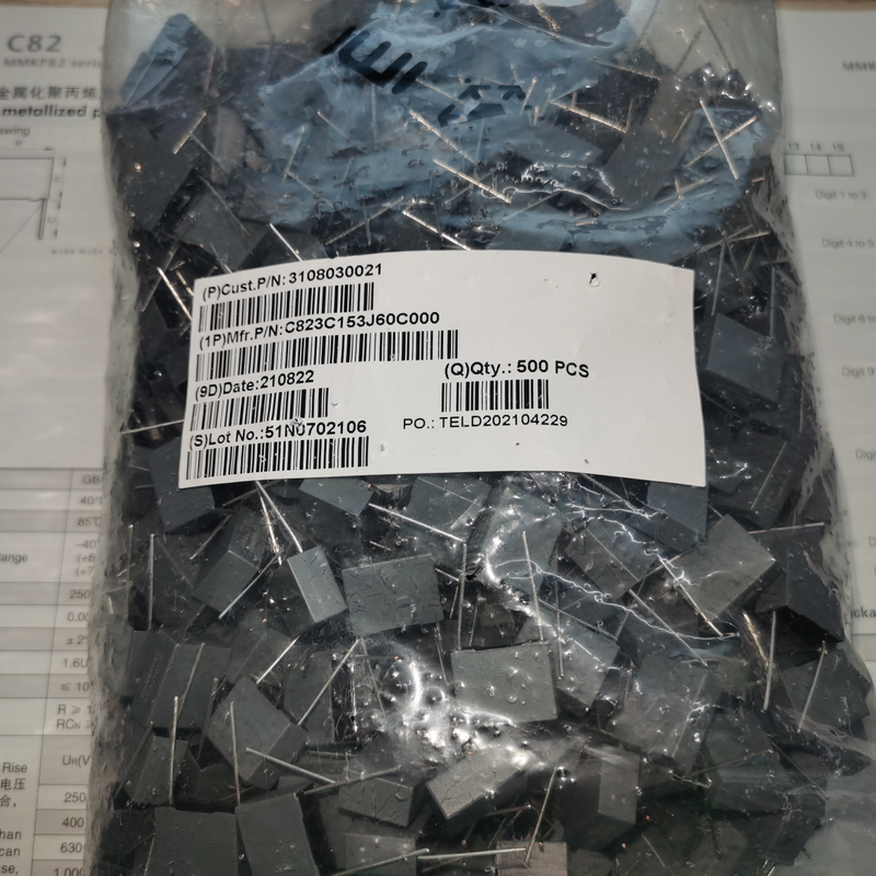 厦门法拉 C823C153J60C000 MMKP82 153J 1600V 双面聚丙烯膜电容