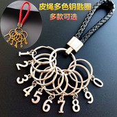 房屋钥匙扣圈数字牌标识酒店宾馆房间号钥匙盘物业锁匙串分类收纳