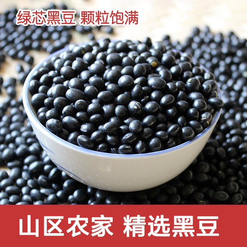 黑豆新货五谷杂粮 东北农家绿心大黑豆黑大豆绿芯乌豆黑豆1000g
