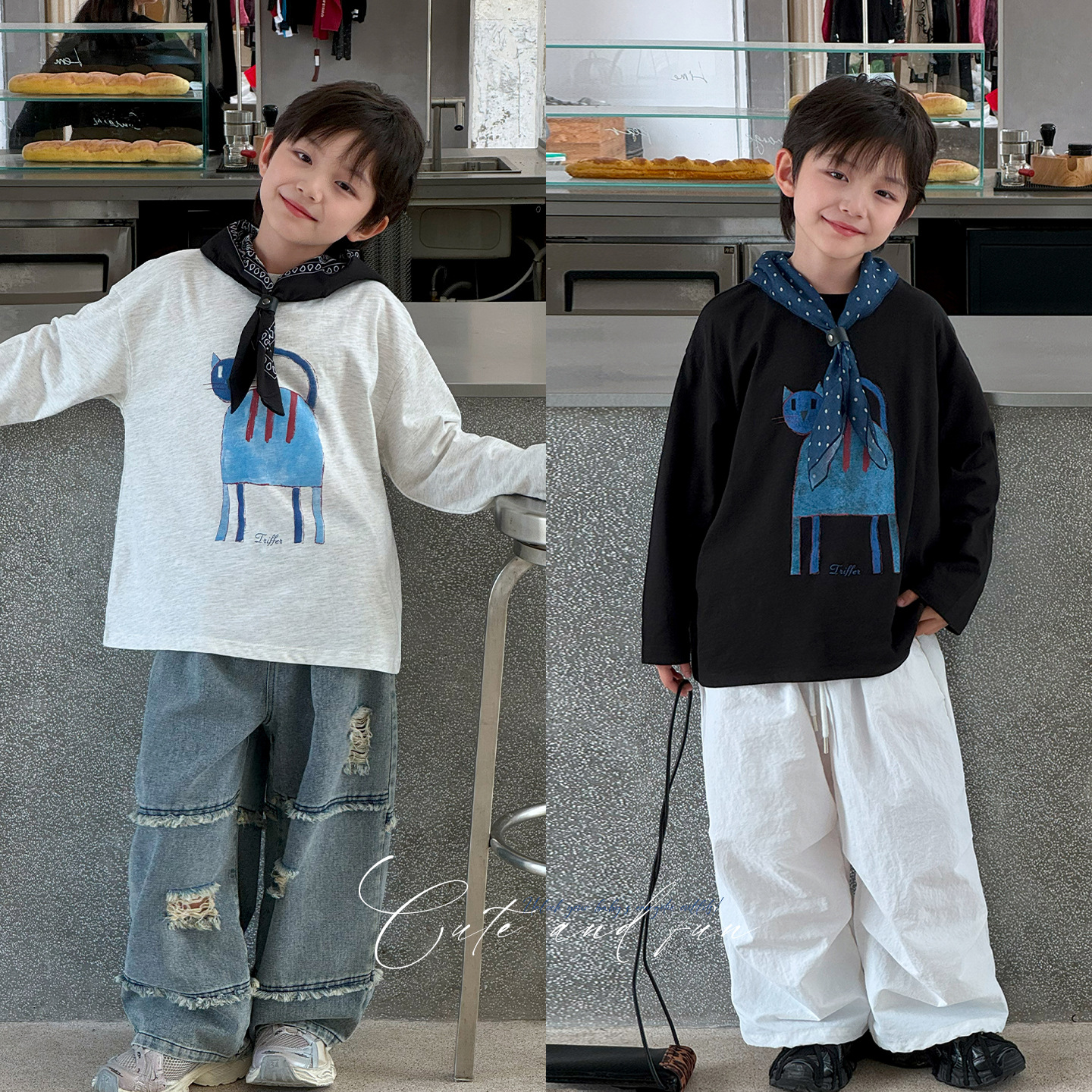 2025男童秋季T恤打底衫竹节棉