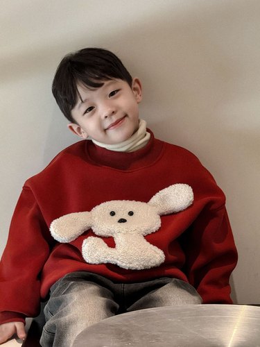 小杰家男童加绒卫衣2024