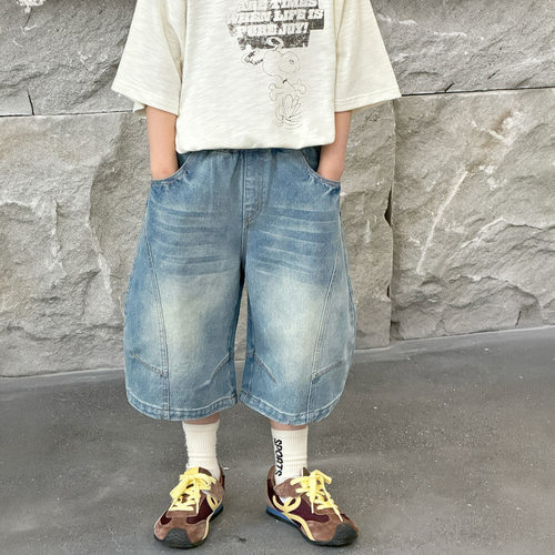 小杰家2026新款夏季男童牛仔短裤