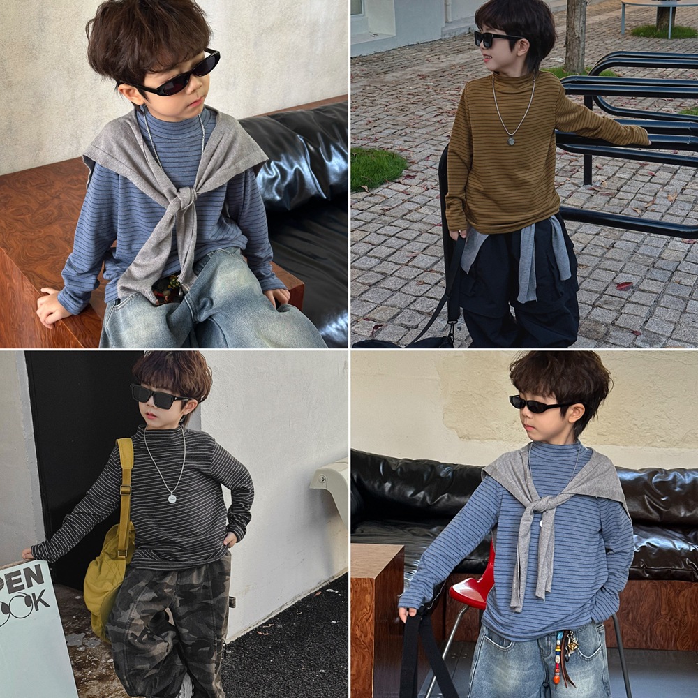 小杰家2025冬季新款男童打底衫