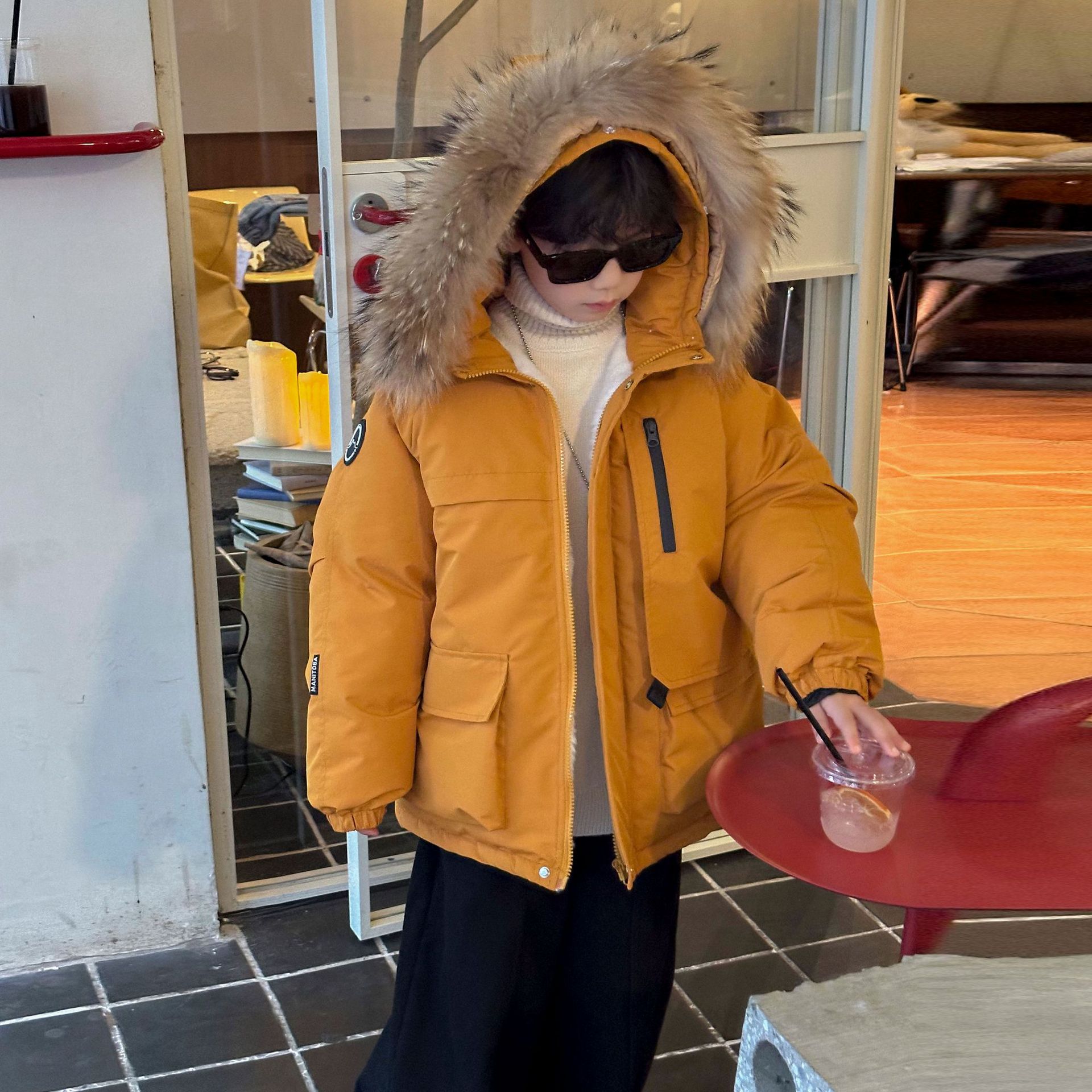 小杰家冬季新款男童加厚加绒外套