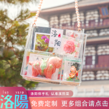 洛阳旅游纪念品伴手礼物博物馆文创牡丹花明信片唐三彩小胖马陶瓷