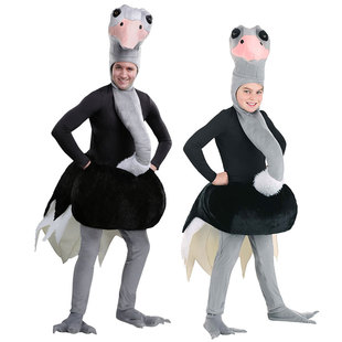 万圣节狂欢节年会舞台表演演出沙漠动物成人男豪华鸵鸟扮演服装