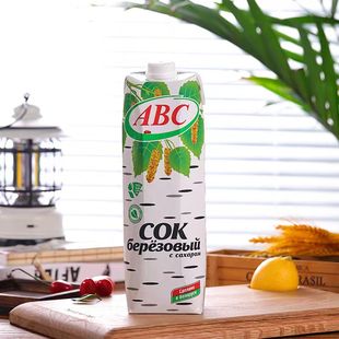 白俄罗斯进口桦树汁原液自然提取白桦树汁1000毫升瓶装饮品