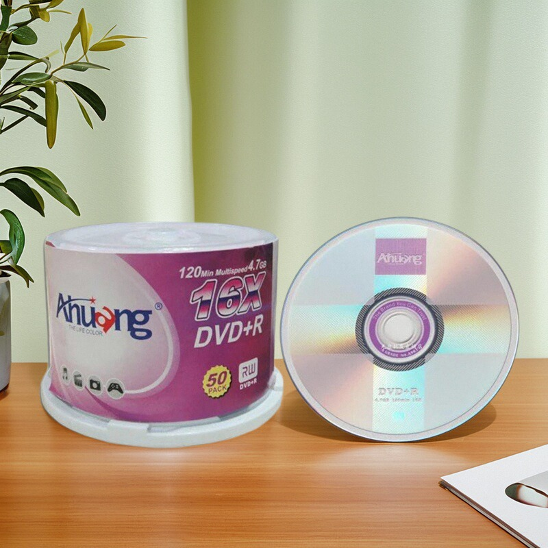 亚皇DVD空白光盘16X4.7g刻录盘dvd-r光碟片50片装铼德DVD+R空白碟