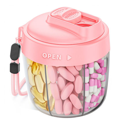 一周7格大药盒密封防潮药片药丸收纳盒 式旅行药品分装盒