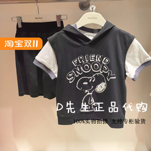 F1FCF2168 mini peace太平鸟童装2025夏装新款男童休闲套装 429