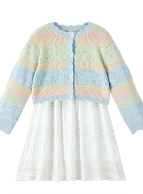 F2FAG1260 mini peace太平鸟童装2026春装新款女童针织连衣裙 899