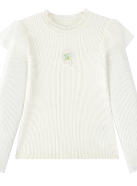 F2EEG1251 mini peace太平鸟童装2026春装新款女童针织衫 499