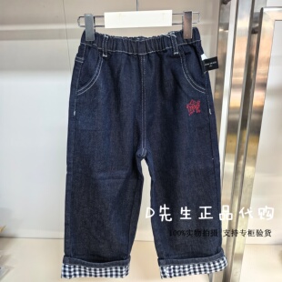 F3HAG1151 mini peace太平鸟童装2026春装新款婴童牛仔长裤 329