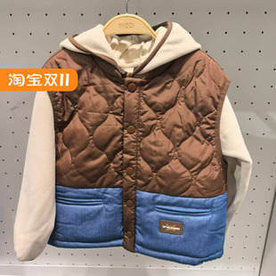 134421201 MQD马骑顿童装2024冬装新款男童连帽棉衣 899