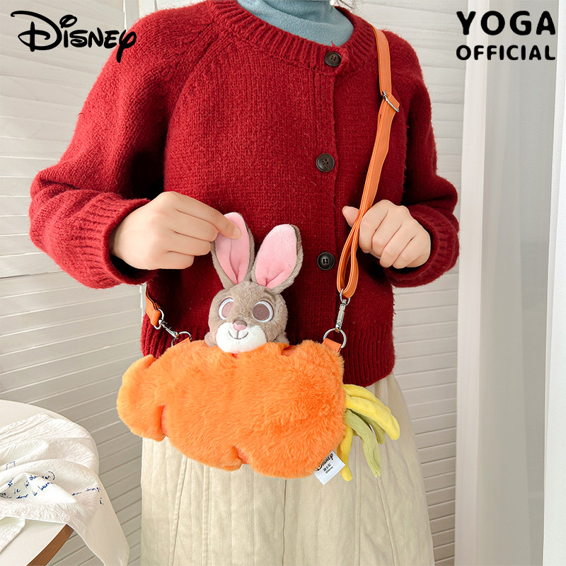迪士尼疯狂动物城朱迪兔萝卜毛绒斜挎包可爱卡通玩偶斜背包礼物萌