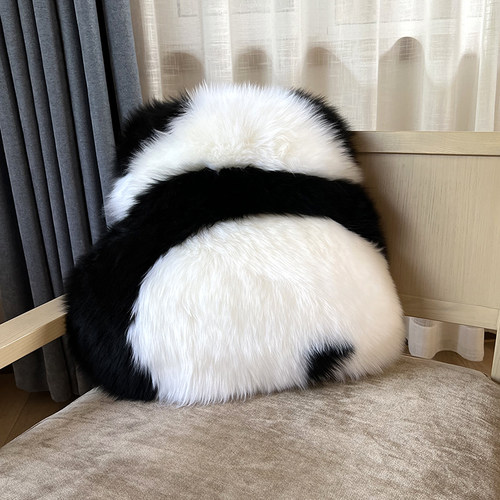 自然牧歌抱枕客厅手感好真羊毛