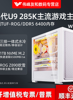 高端15代新品酷睿U9 285K i9 14900K华硕ROG主板AI电竞水冷游戏黑神话悟空永劫无间直播组装DIY台式电脑主机