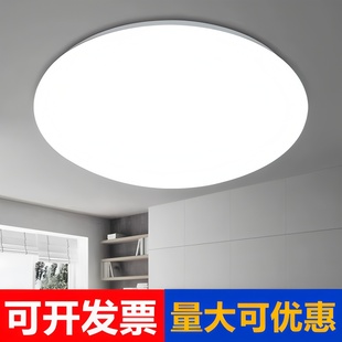 led圆形吸顶灯18w24w30w36w48w直径40cm50cm客厅卧室阳台全白灯具