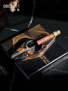 生活馆家居样板间茶几装饰盒托盘棋牌室大理石烟灰缸玉璧摆件软装