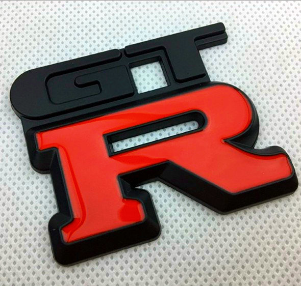 GTR样式金属车贴/RS立体车标贴/3D金属车贴/改装GTR车标贴
