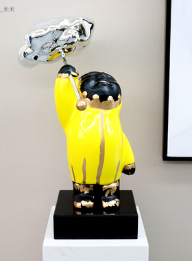 卡通抽象艺术风创意装饰人物雕塑