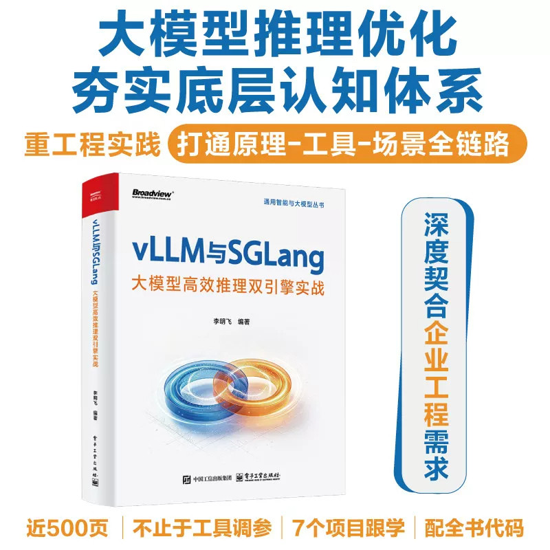vLLM与SGLang大模型高效推理双引擎实战AI大模型工程落地读物解析推理加速原理拆解双引擎架构学习大模型高性能部署技术计算机人工
