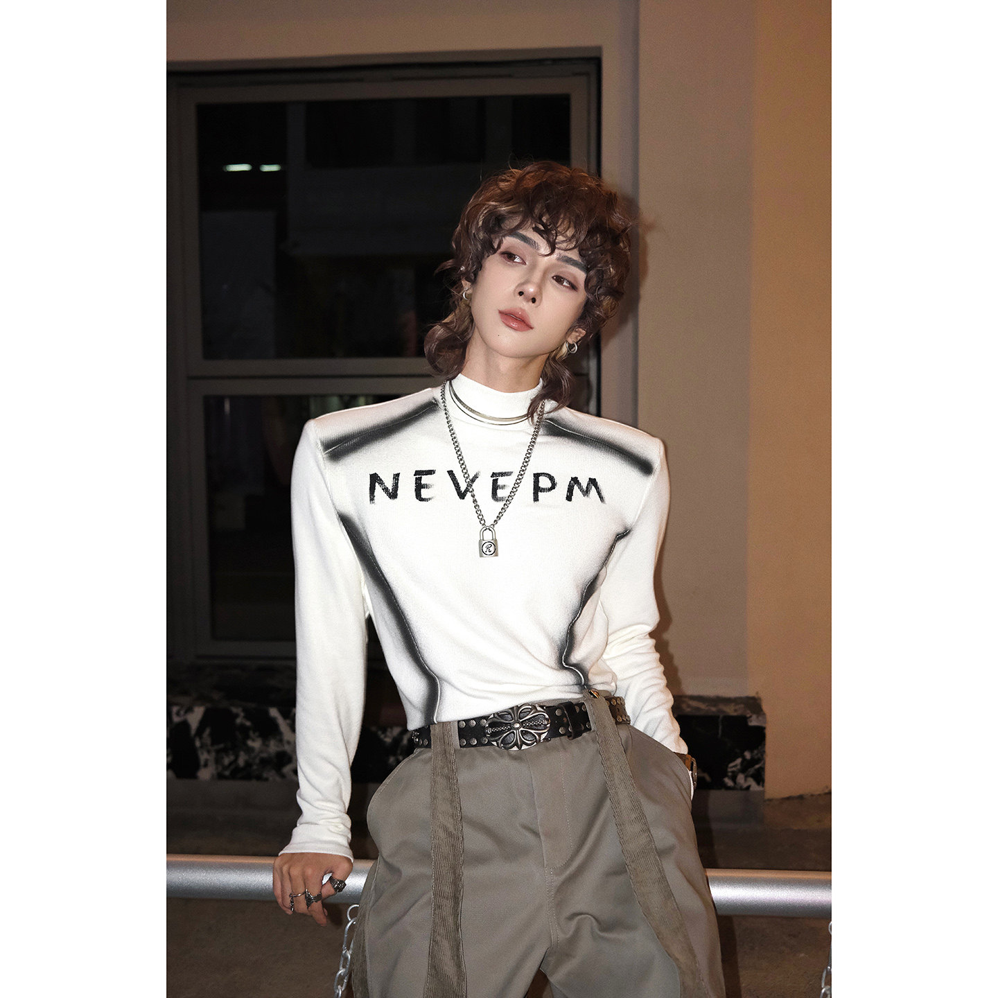 杨一帆潮牌半高领打底衫男款2025秋冬季新款设计感春季字母针织衫,男装,针织衫/毛衣,淘宝优惠券,粉丝福利购,淘宝优惠卷