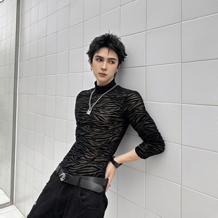 杨一帆潮牌长袖T恤男款2025秋季新款街头设计感春季小众设计体恤