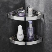 304不锈钢浴室三角篮置物架半径17 17厕所洗手间三角形架收纳架