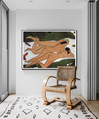 高跟鞋抽象风长方形客厅装饰画