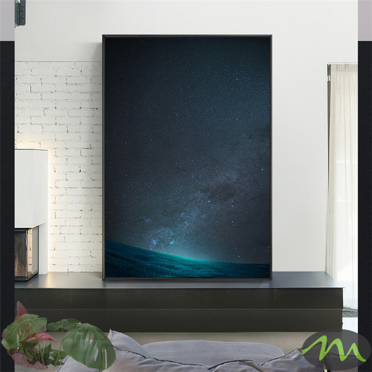 星空宇宙银河系玄关竖版家居挂画
