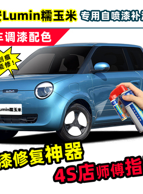长安lumin蓝色补漆笔糯玉米车漆修复白色绿色粉色黄色灰色自喷漆