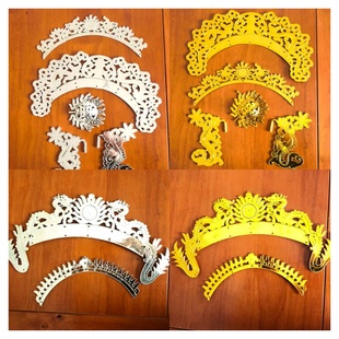 京剧戏剧英歌舞头饰大列子大额子配件武生帽子花木兰小列子配件