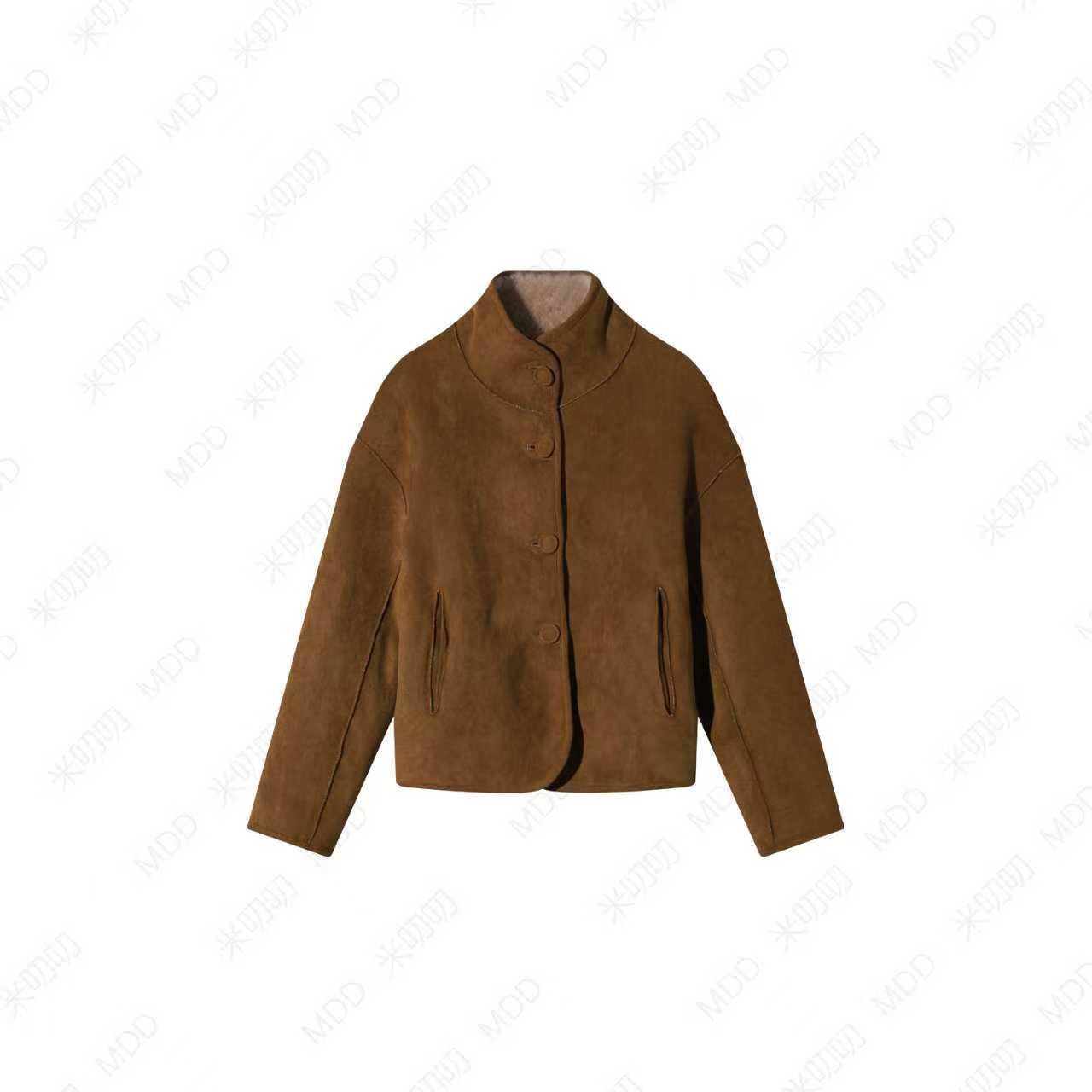 复古风立领麂皮绒短外套女秋冬保暖百搭夹克外套3056,女装/女士精品,短外套,淘宝优惠券,粉丝福利购,淘宝优惠卷