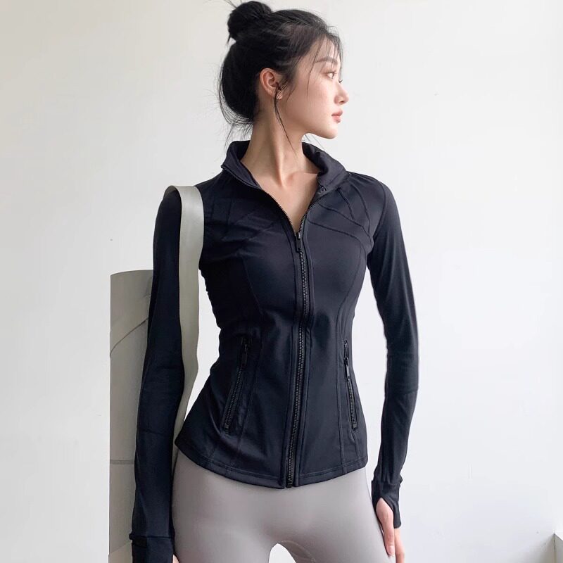 春夏立领速干显瘦瑜伽外套女