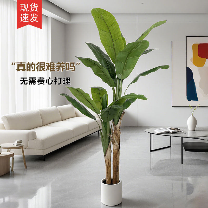 高端芭蕉树仿真绿植室内大型仿生氛围树假树植物盆栽造景装饰摆件