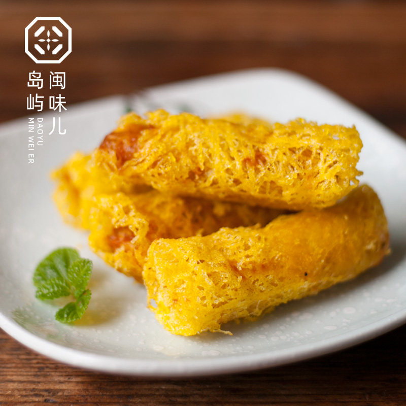 南极磷虾卷黄金面线虾油炸小吃点
