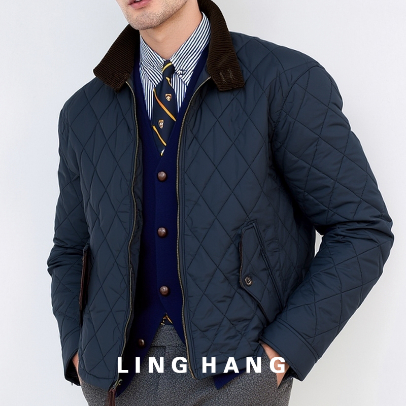 RL秋冬立领小马薄款棉衣夹克