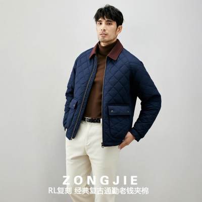 RL经典复刻！菱形夹克巴恩风棉衣