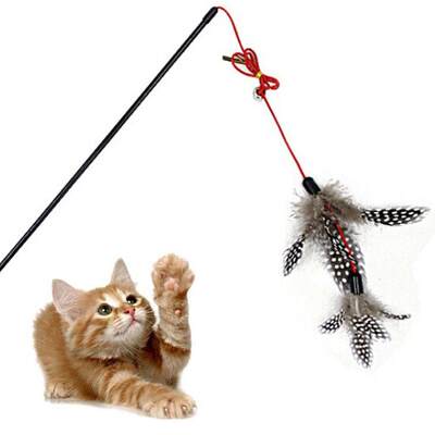 1Pcs cat toy Pet Cat Dog Kitten feather Play toys for cats F