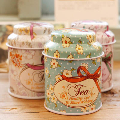 Knot Flower Drawing   Tea Sugar Coffee Storage Tin Box Ran