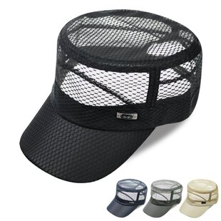 新款 平顶帽透气网眼太阳帽短檐鸭舌帽遮阳帽防 帽子男夏季 明星同款