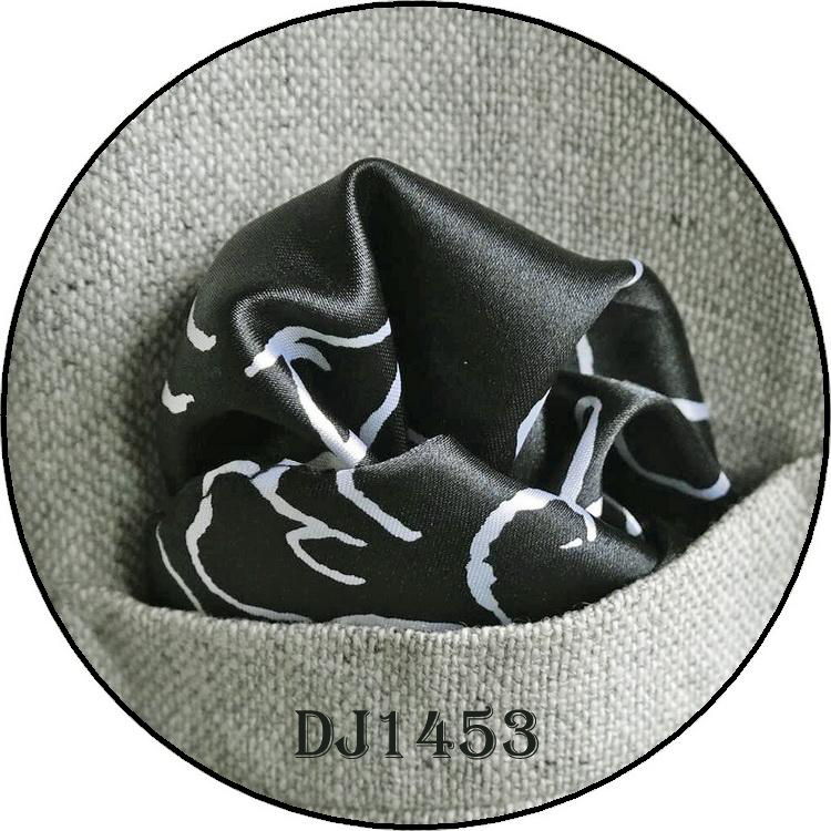 星曌韩版男士商务西装口袋巾云朵黑繁花纹礼服胸巾印花丝质手帕