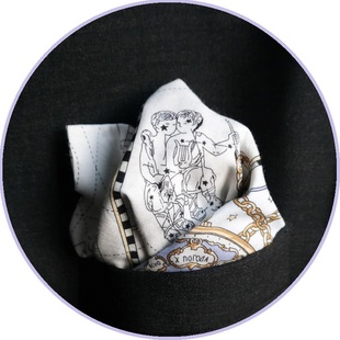 星曌约伯记38:32十二星宫男士口袋巾礼盒装弟兄胸巾星座2用棉手帕