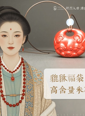 【貔貅福袋】高含量朱砂项链吊坠招财好运火性行业避小人旺运招米