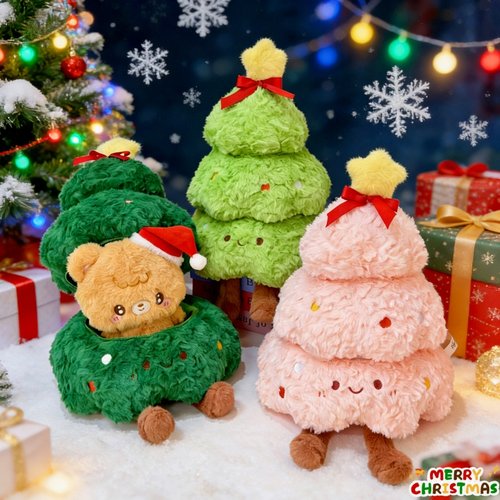 艾斯德圣诞树抱枕创意客厅沙发装饰枕头圣诞节日靠枕女生少女心