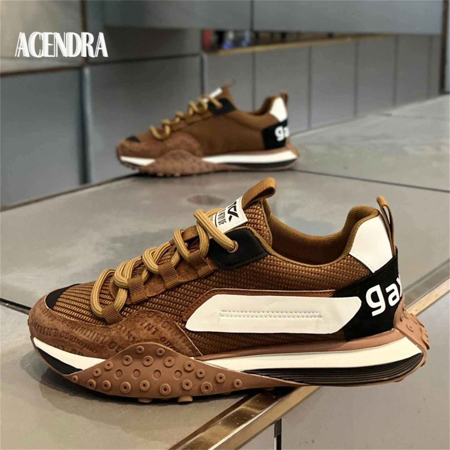 ACENDRA 男士奢品时尚休闲鞋潮流百搭轻便网面透气厚底增高老爹鞋,流行男鞋,雨鞋,淘宝优惠券,粉丝福利购,淘宝优惠卷