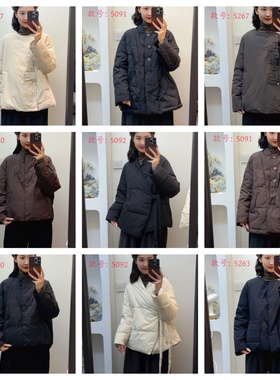 【赢利】冬季新款圆领休闲百搭短款女士羽绒服