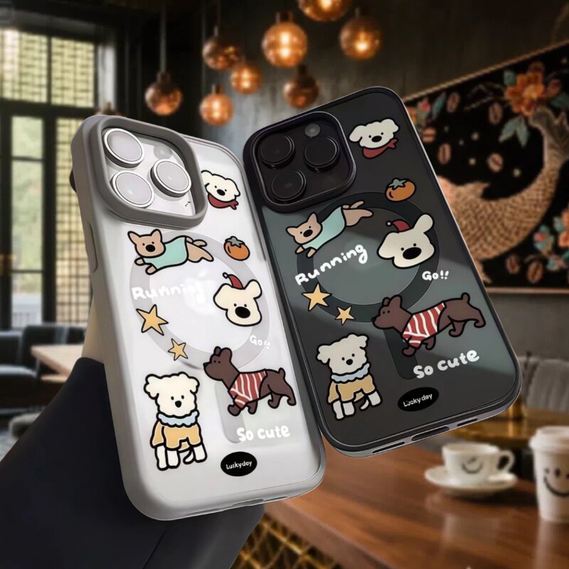 穿衣小狗适用iPhone17手机壳苹果17promax卡通16plus高级15磁吸14情侣13可爱12肤感11日韩新款创