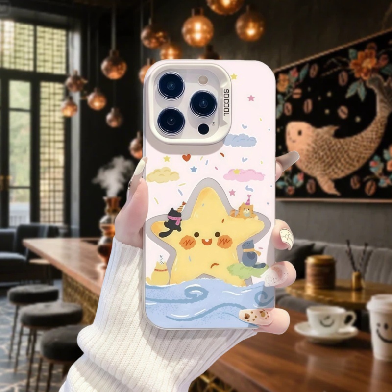 星星小猫适用于苹果17air手机壳iPhone16promax卡通15plus可爱14pm硬壳13mini新款12女款11超好看11/xs/xr/78